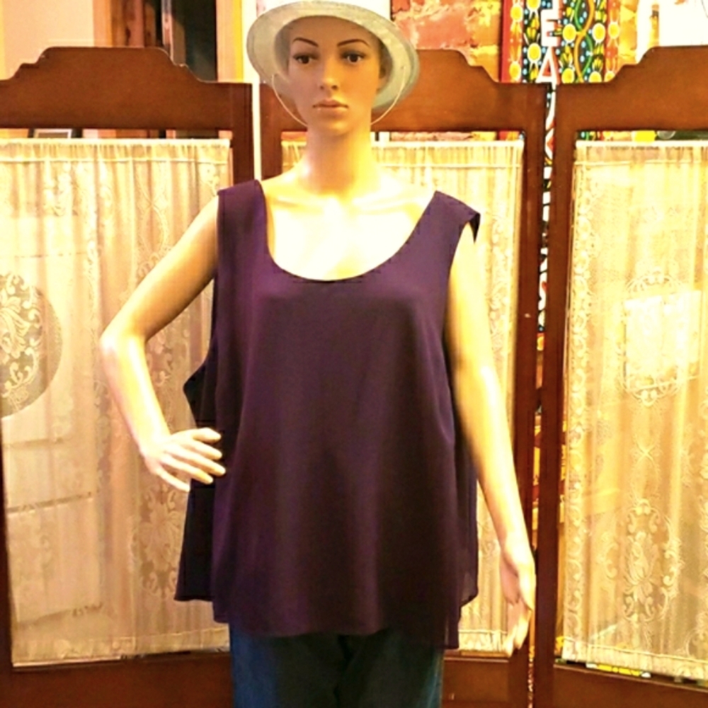 Plus Size 32w Dressy Tank Top Lined
